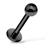 Tytanowy, złoty labret z kulką.