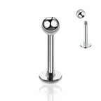 Tytanowy Labret z kulką.