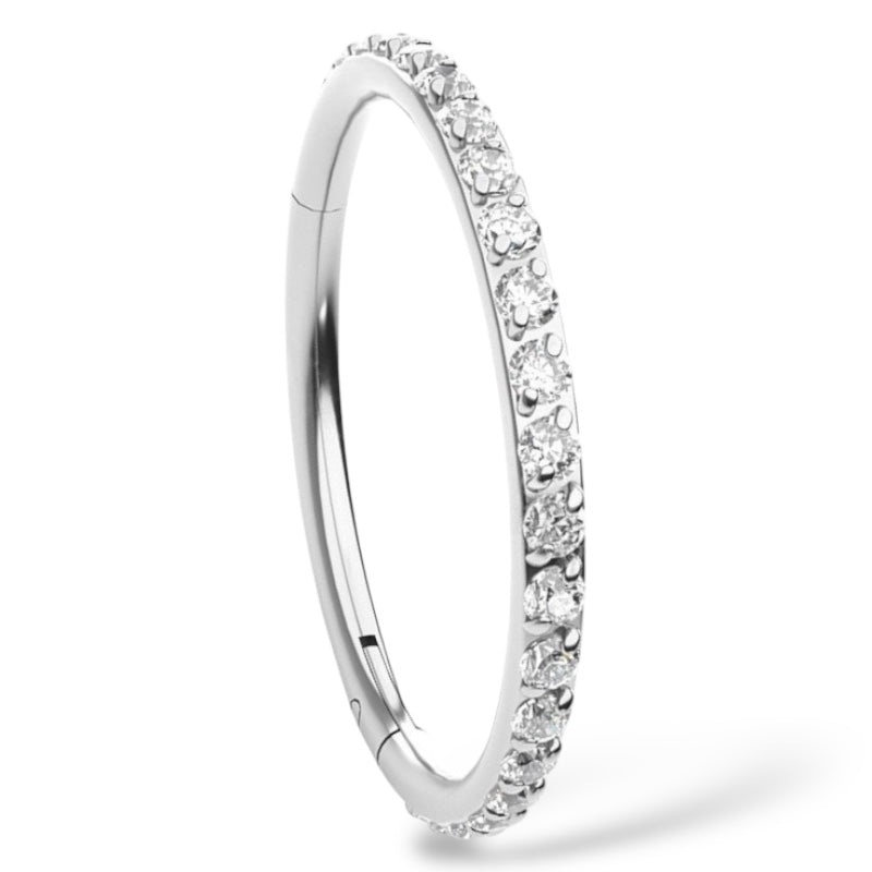 Tytanowy Clicker z cyrkoniami na szczycie.