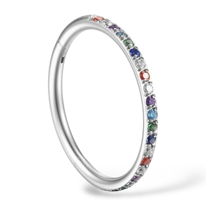 Clicker wysadzanymi kolorowymi kryształkami